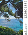 Serenity of Coastal Pine Trees Overlooking Sparkling Mediterranean Sea 122604862