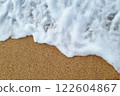 Serenity at the Shore: Tranquil Waves and Sandy Beach Texture for Relaxation Concepts 122604867