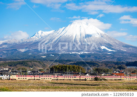 Snow mountain and train 122605010