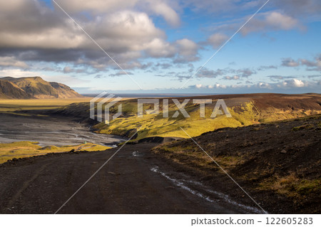 Mountains and landscape in Katla geopark, Iceland Mountains and landscape in Katla geopark, Iceland 122605283