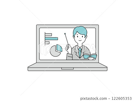Image illustration of online classes 122605353