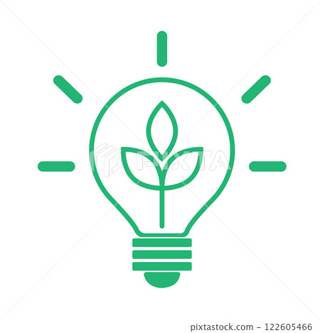 代表節能的燈泡插圖 122605466