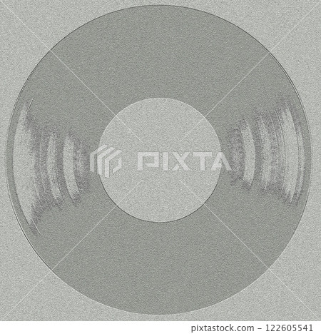 Abstract silhouette of a rough grey music record Abstract silhouette of a rough grey music record 122605541
