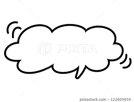 Pop hand drawn speech bubbles. Outline. Pop hand drawn speech bubbles. Outline. 122605650