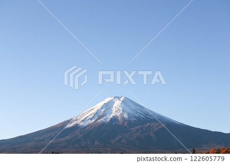 View of landscape fuji mountain in winter at Lake Kawaguchi View of landscape fuji mountain in winter at Lake Kawaguchi 122605779