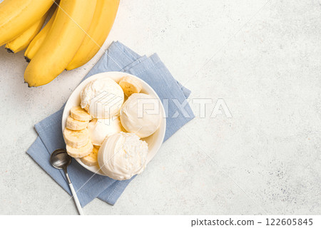 Banana ice cream and bananas 122605845