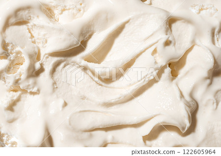 White vanilla ice cream texture 122605964