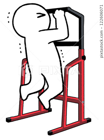 Person doing pull-ups Person doing pull-ups 122606071