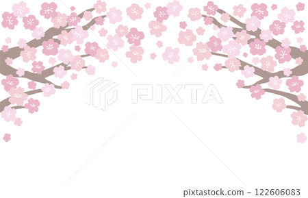 櫻花盛開的風景畫框 122606083