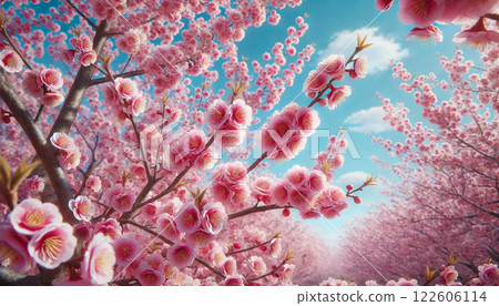 美麗的梅花預示著春天的到來 122606114