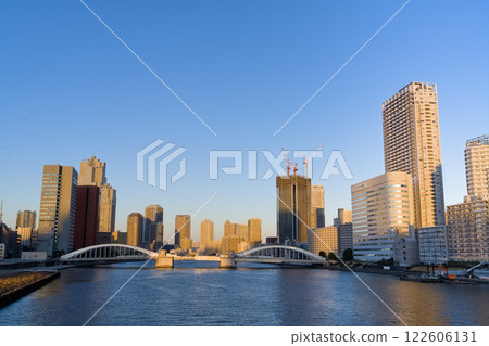 城市夜景，東京，隅田川勝哄橋 122606131