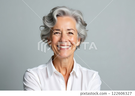 Radiant Senior Woman with a Warm Smile 122606327