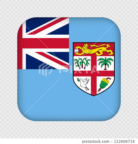 Fiji square flag with gradient. Vector illustration. Fiji square flag with gradient. Vector illustration. 122606718