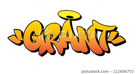 Grant name in graffiti style. Vector illustration. 122606753