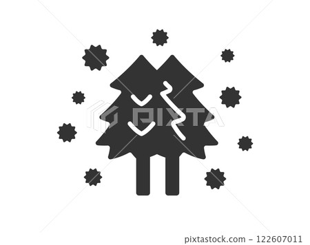 雪松花粉輪廓圖示說明 122607011