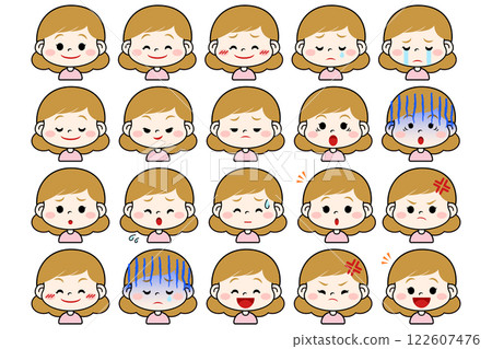 可愛的女孩面部表情集:很多 可愛的女孩面部表情集:很多 122607476