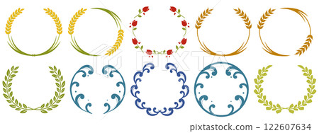 一組 10 個自然主題相框 122607634