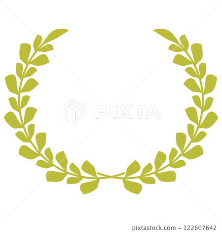 Laurel wreath frame green 122607642