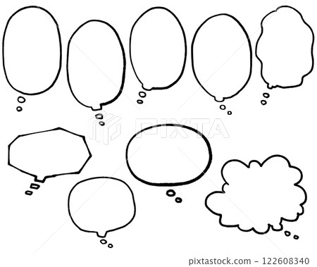 手繪思考漫畫演講氣泡集 122608340