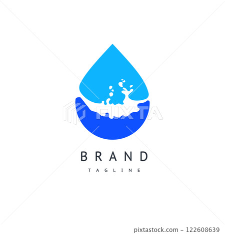 Water drop icon can be used for logo or brand name 122608639