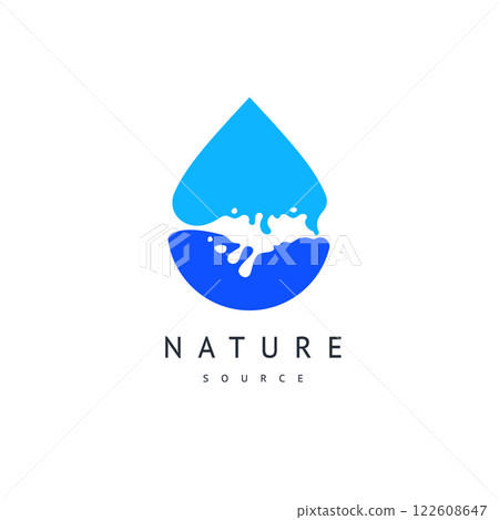 Water drop icon can be used for logo or brand name 122608647