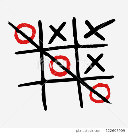 Vector abstract tic-tac-toe for fashion and web design 122608909