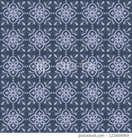 Damask seamless pattern element vector classical 122609069