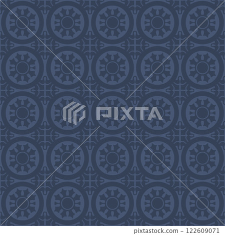 Abstract geometric seamless pattern with circles 122609071