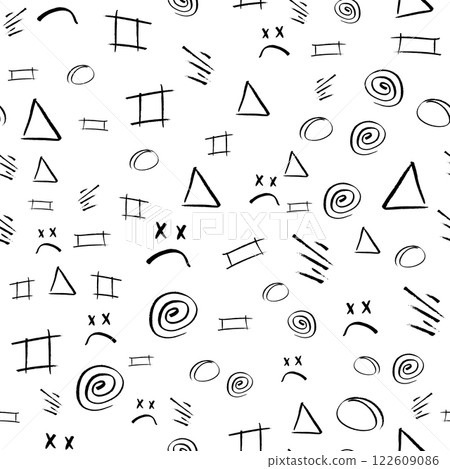 Geometric vector pattern with black and white Geometric vector pattern with black and white 122609086