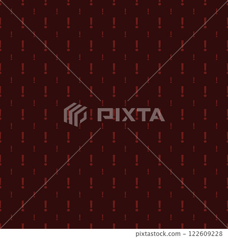 Vector seamless pattern with watercolor red exclamation marks on white background 122609228