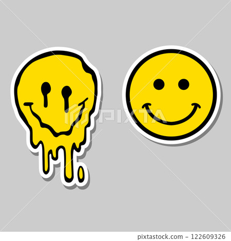 Smiley on yellow background good mood Smiley on yellow background good mood 122609326