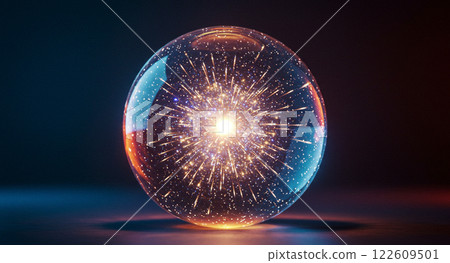 The crystal ball that suggests the beginning of life The crystal ball that suggests the beginning of life 122609501
