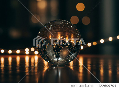 A crystal ball that predicts a hopeful future A crystal ball that predicts a hopeful future 122609704