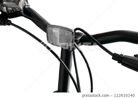 Black bicycle handlebar. Black bicycle handlebar. 122610140