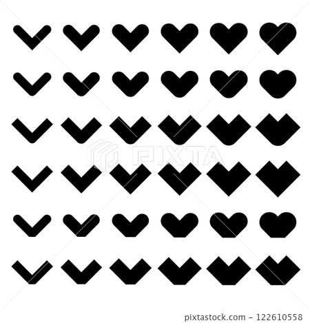 Set of Hearts Vector Illustration Set of Hearts Vector Illustration 122610558