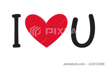I Love You text with red heart doodle flat style love isolated icon symbol of love I Love You text with red heart doodle flat style love isolated icon symbol of love 122611000