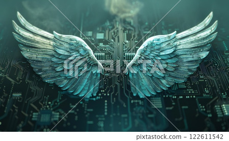 Cybernetic Wing Design Concept, Electronics Illustration 122611542