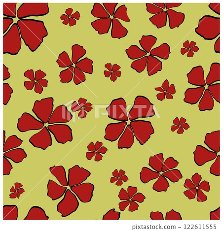 Red flowers on a green background Red flowers on a green background 122611555
