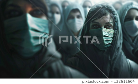 A community demonstrating support and solidarity during a health crisis A community demonstrating support and solidarity during a health crisis 122611604