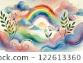 LGBTQ+ themed watercolor painting② 122613360