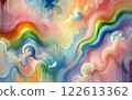 LGBTQ+ Colorful Marble Pattern 122613362