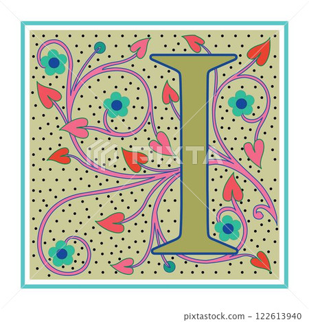 Art Nabel Initial Caps Font Capital Letter I vector design Art Nabel Initial Caps Font Capital Letter I vector design 122613940