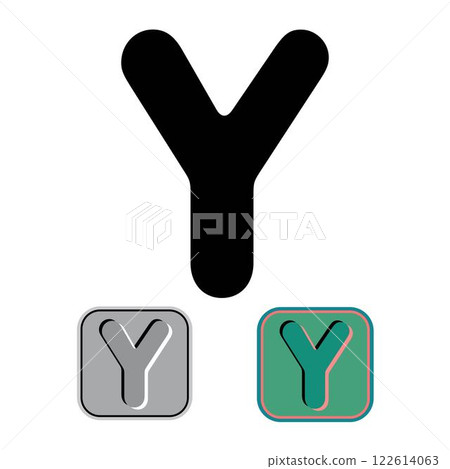 Art Blister Initial Caps Font Capital Letter Y 122614063