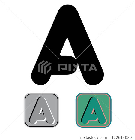 Art Blister Initial Caps Font Capital Letter A 122614089