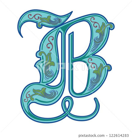 Art Royal Initial Caps Font Capital Letter B vector design Art Royal Initial Caps Font Capital Letter B vector design 122614283