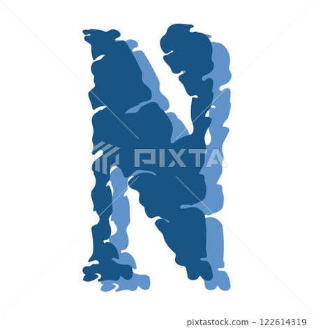 Art Stone Initial Caps Font Capital Letter N vector design Art Stone Initial Caps Font Capital Letter N vector design 122614319