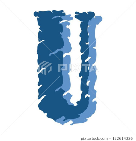 Art Stone Initial Caps Font Capital Letter U vector design Art Stone Initial Caps Font Capital Letter U vector design 122614326