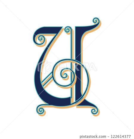 Art Lubna Initial Caps Font Capital Letter U vector design Art Lubna Initial Caps Font Capital Letter U vector design 122614377