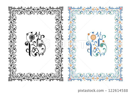 Vintage traditional realistic frames set on white background isolated vector illustration Vintage traditional realistic frames set on white background isolated vector illustration 122614588