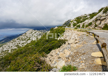 Typical Croatian, Dalmatian Adriatic seaside natural landscape with diverse natural views 122614675